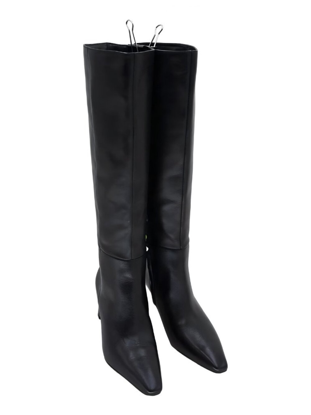 Sam Edelman Women's Sylvia Knee High Snip Toe Heeled Boot Black Sz 6.5M